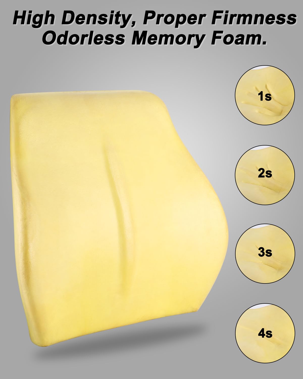 Cuscino Lombare Auto, Supporto Lombare per Auto in Memory Foam Sostegno, Ergonomico Cuscini Lombari, per la Casa, Ufficio, Auto