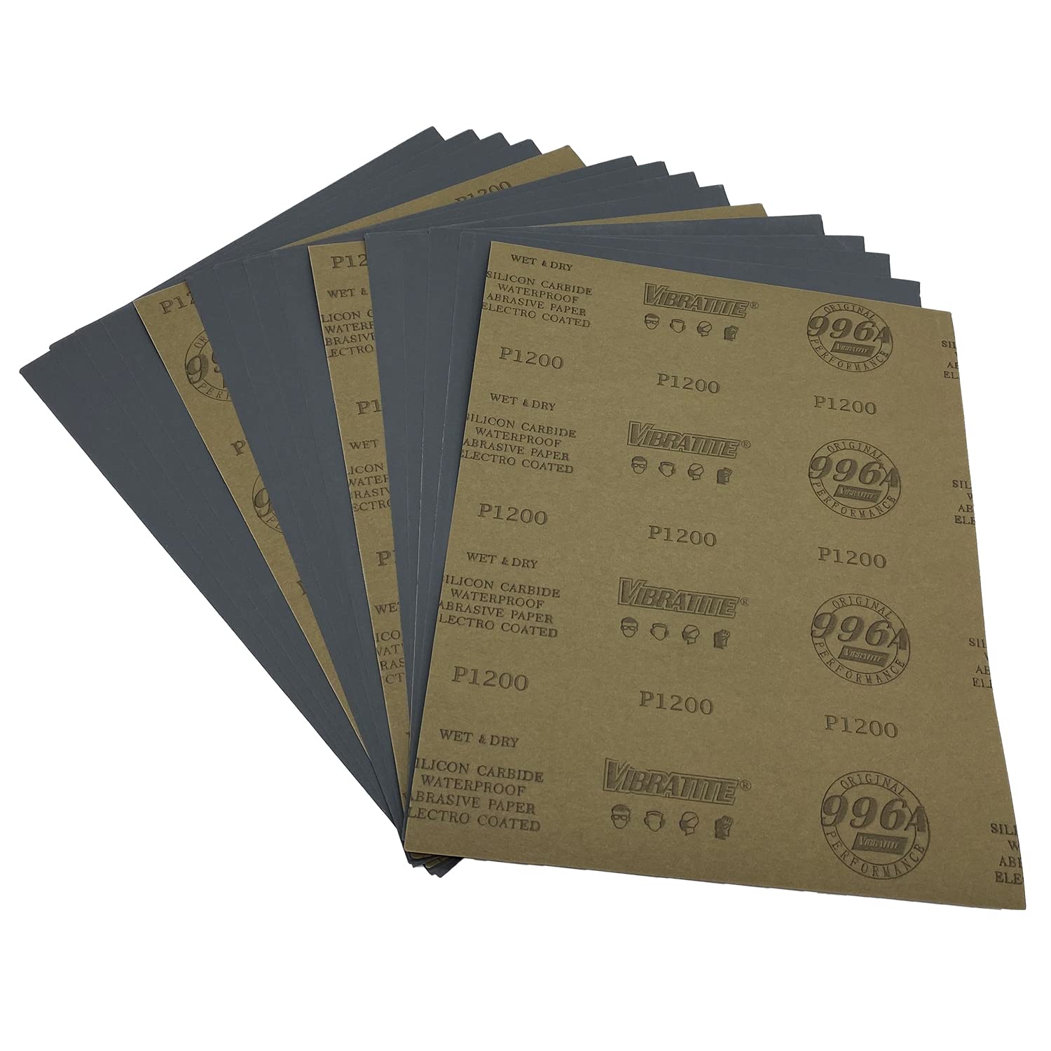 1200 Grit Wet Dry Sandpaper, 9 x 11 Inch Sanding Sheets, 15PCS Premium Silicon Carbide Sand Paper for Wood Metal Ceramic or Auto Polishing and Scratches Removing