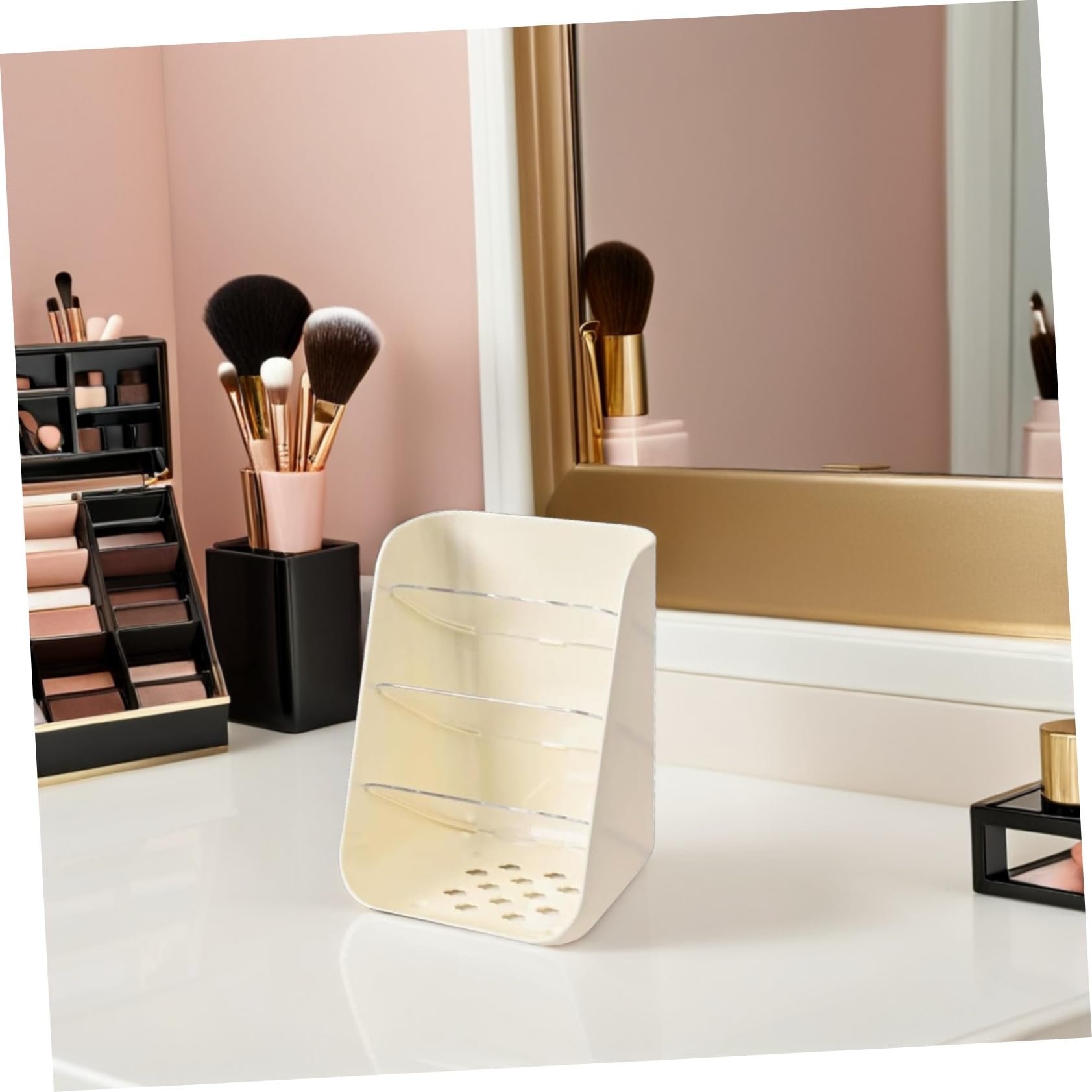 Mipcase 2piezas Cajas de Almacenamiento de Escritorio Transparente Organizador para Bolígrafos Papelería y Cosméticos Soporte de Plástico con Base Estable para Uso Oficina Dormitorio