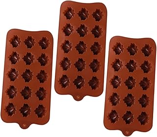 NOLITOY 6 Pçs Molde De Folha De Bordo Molde De Doces De Ação De Graças Folha De Bordo Doces Mistura De Goma Moldes De Molde De Cozimento Bandeja De Cubos De Gelo De Silicone Outono Doces