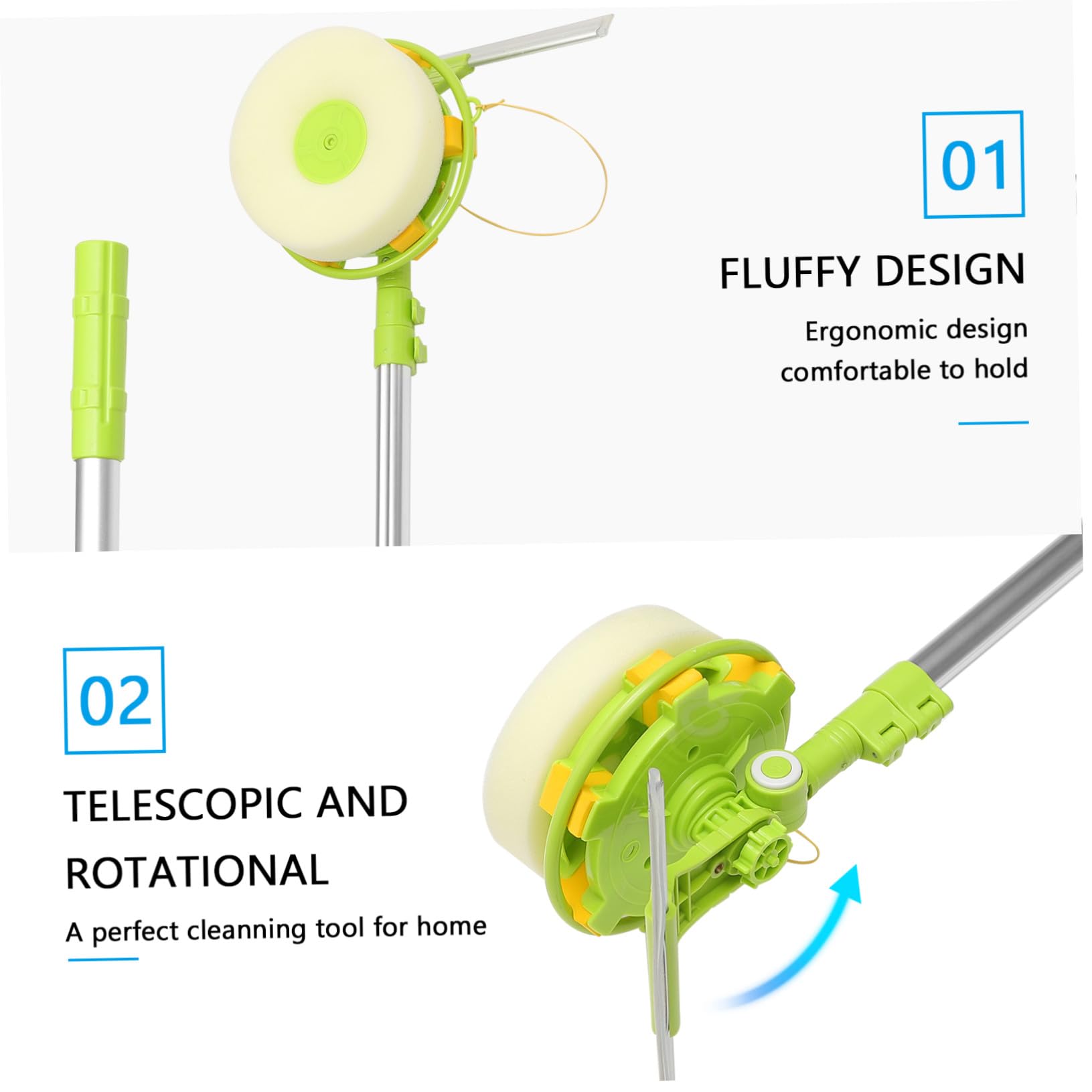 Homoyoyo Limpiacristales Telescópico De Gran Altura Kit De Limpieza para Ventanas Limpiador De Ventanas Rasqueta para Limpiar Cristales Pisos Altos