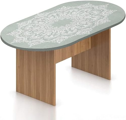 Miniatura 8 de Oval Fitted Tablecloth,Aquarium Elasticized Polyester Table Cover,Different Fishes at Bottom of Ocean Sealife Cartoon Print Fitted Table Cloth, for