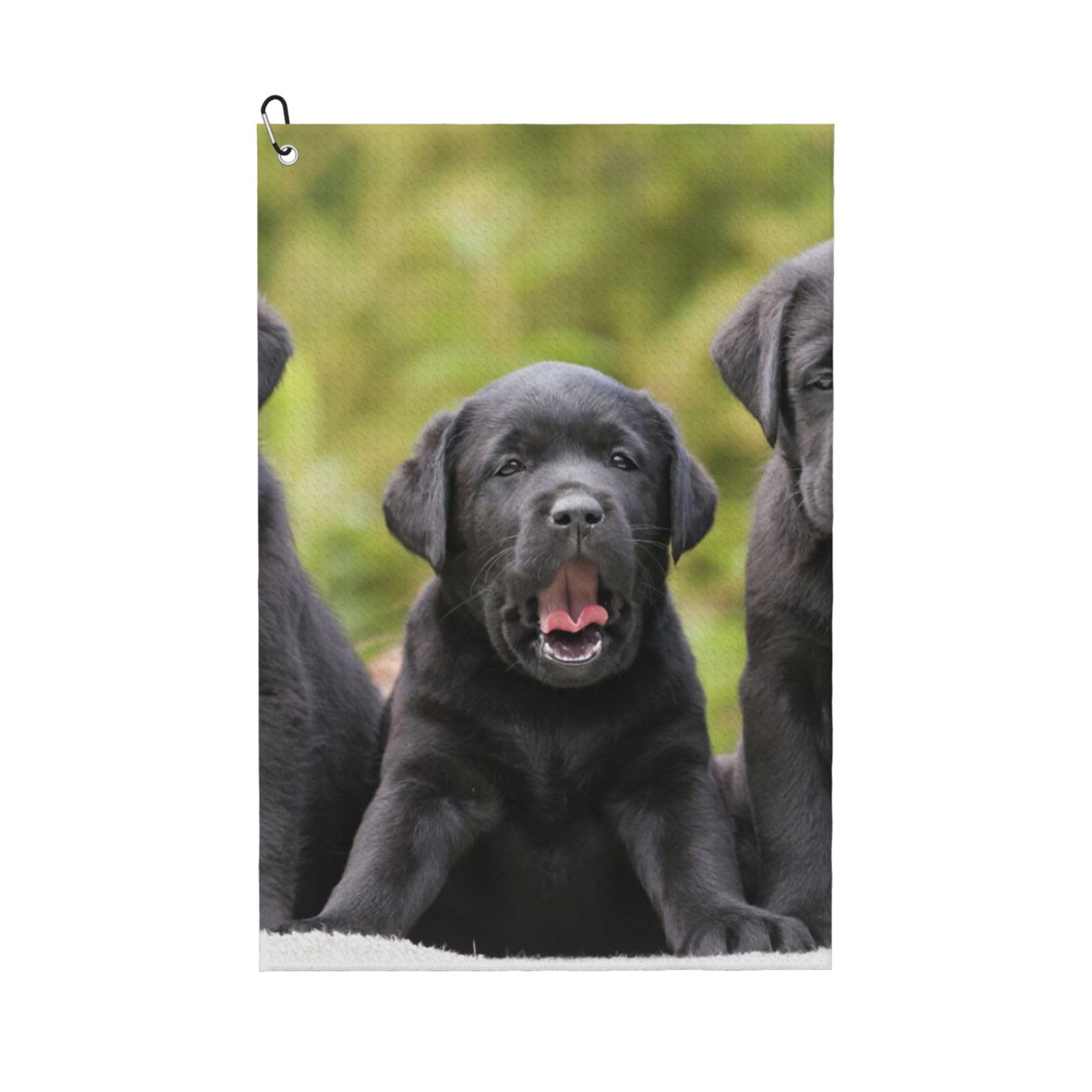Hnnkloy Labrador Retriever Dog Print, 16x24 in Portable Waffle Golf Towels with Carabiner Clip for Golf Bag