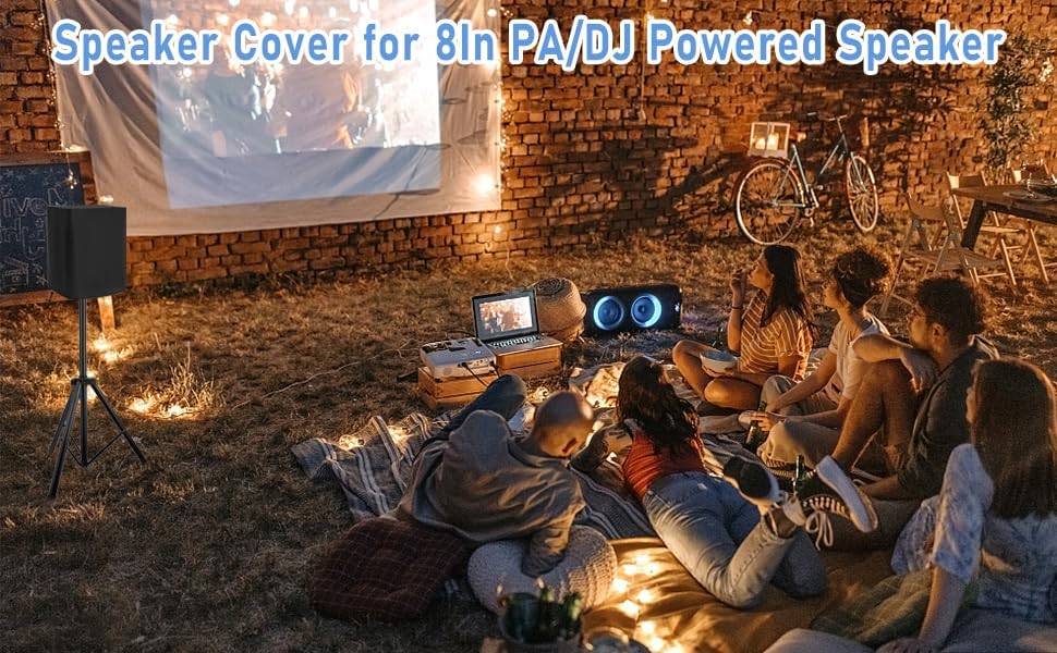 8 Inch PA/DJ Outdoor Speaker Cover for Powered Speaker Mounted on Stand Lightweight Outdoor Speaker Covers Tear, UV Protection, Water Resistant, Dustproof - Image 8