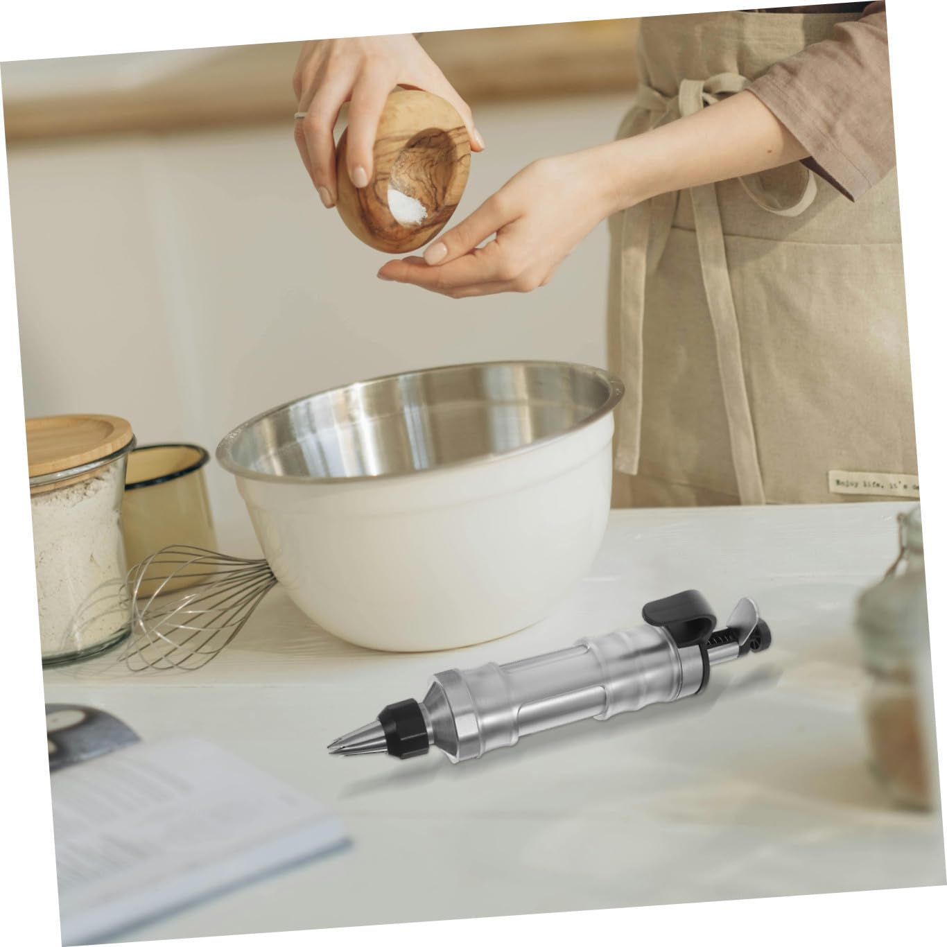 Hohopeti Praktisches Backzubehör und Antihaftfunktion für Selbstgemacht Kuchen mit Cupcake Füllinjektor Edelstahl Kuchenbackwerkzeug in Silber und Tortendekoration