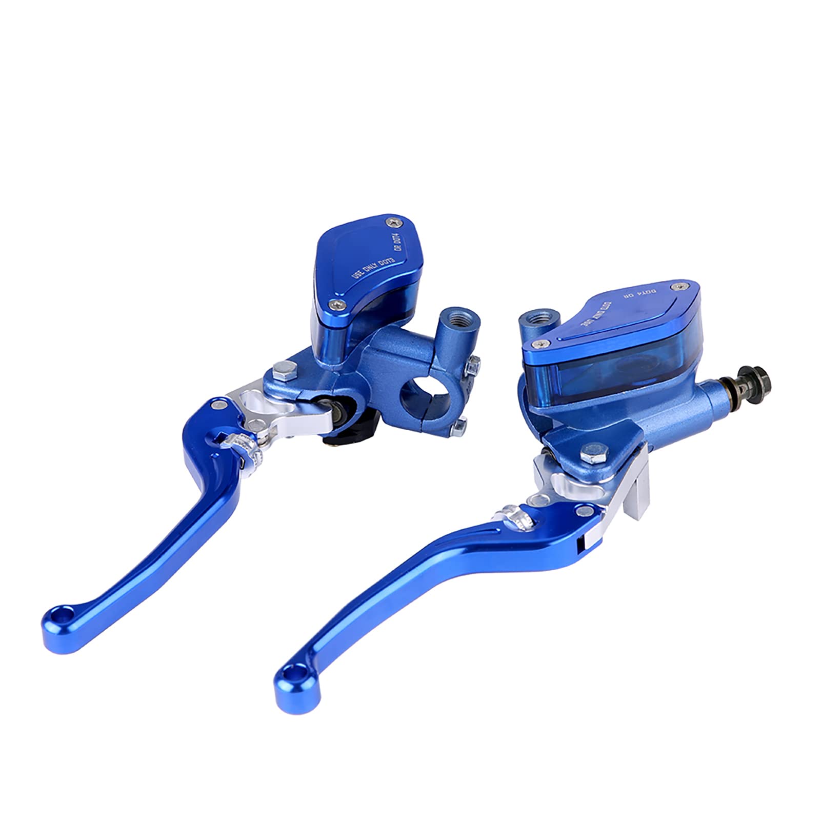 Coppia di leve regolabili CNC da 22 mm per pompa freno idraulica e cilindro maestro frizione, per ricambi moto (blu)