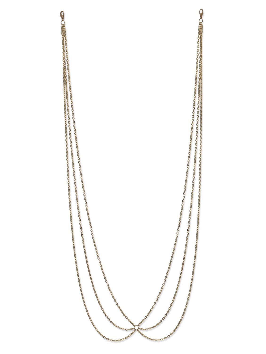 FemnmasGolden Bikini Waist Chain for Girls | Multi Tassel Belly Chain | Multi Layer Waist Chain