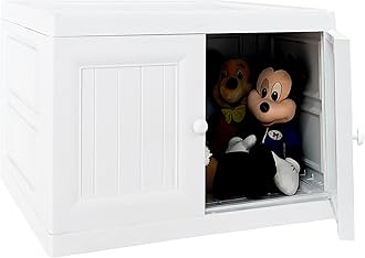 ABBAware Multi-Purpose Storage Unit, Bench, Storage Unit, Cupboard, Extra Large Compartment Cabinet, Wood Affect In White