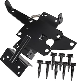 DOITOOL Fence Door Hinge Metal Fencing Heavy Duty Hinges Outdoor Door Handle Heavy Duty Gate Hinges Fence Locks for Outdoor Gate Latches for Wooden Fence Gate Lock Gate Handle Gate Handles