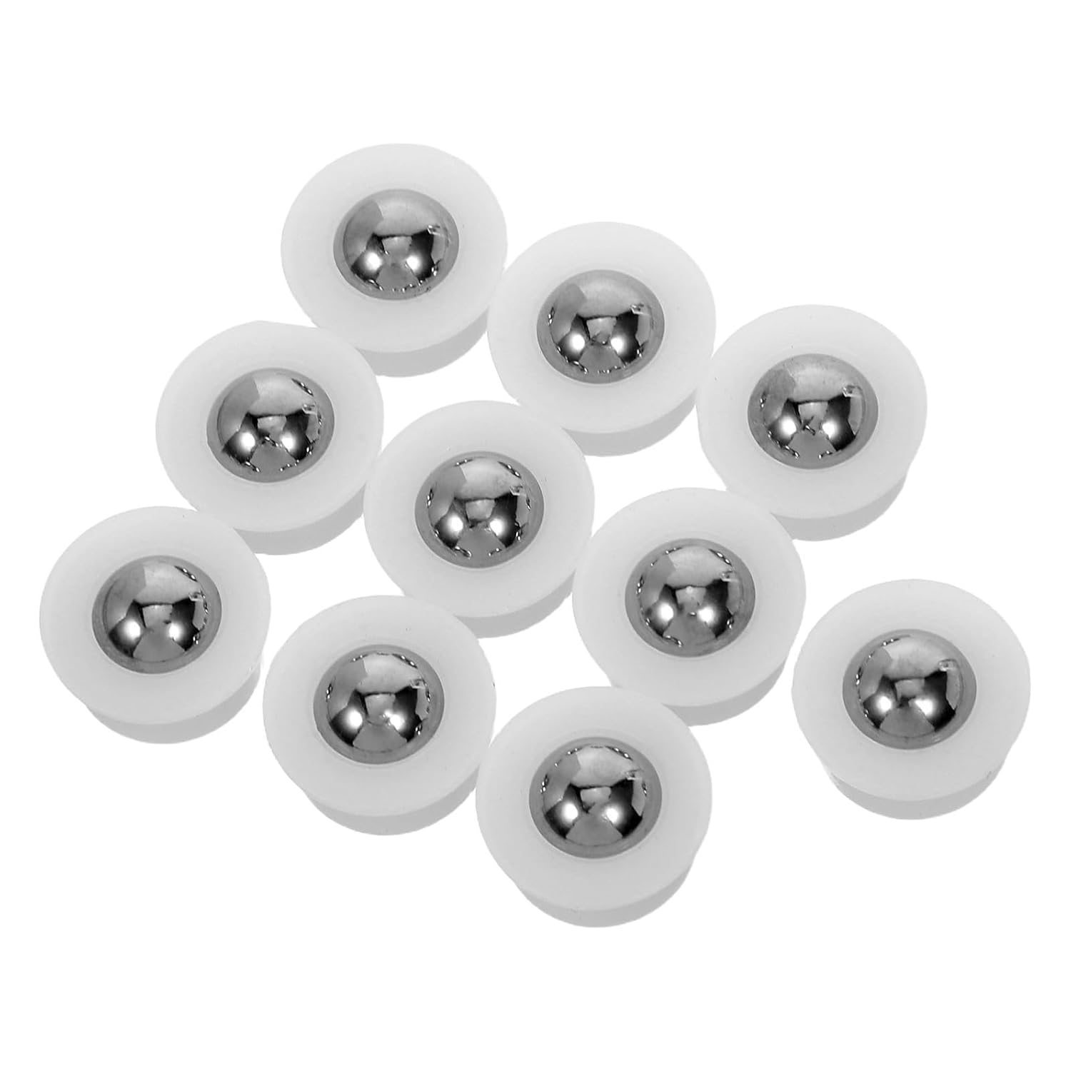 10pcs Plastic Swivel Ball Transfer Units with Stainless Steel Bearings, Small Ball Transfer Casters for Furniture and Industrial Equipment, Heavy-Duty Roller Bearings for Workshop
