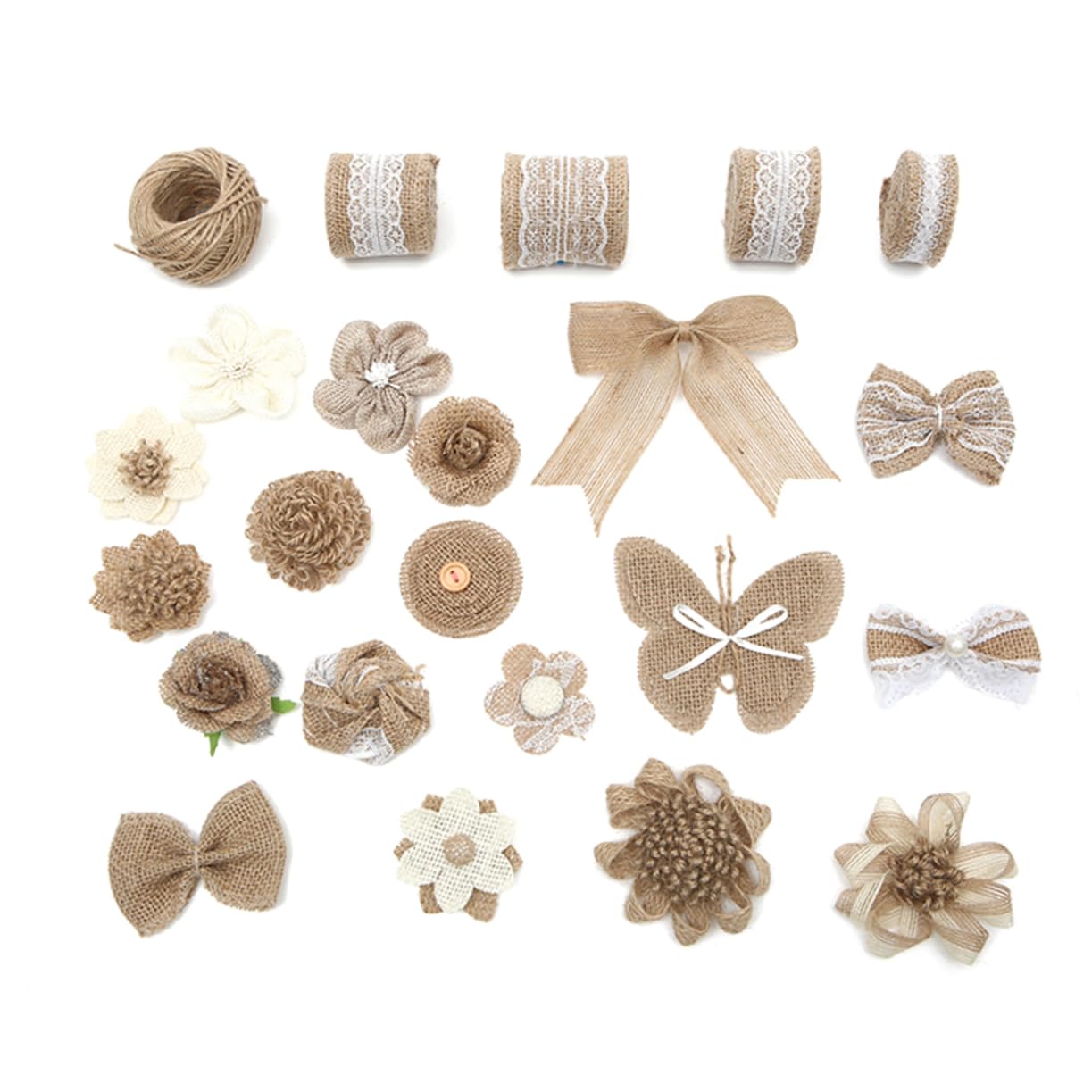 Fleurs en jute décoration mariage pour customiser vos objets DIY