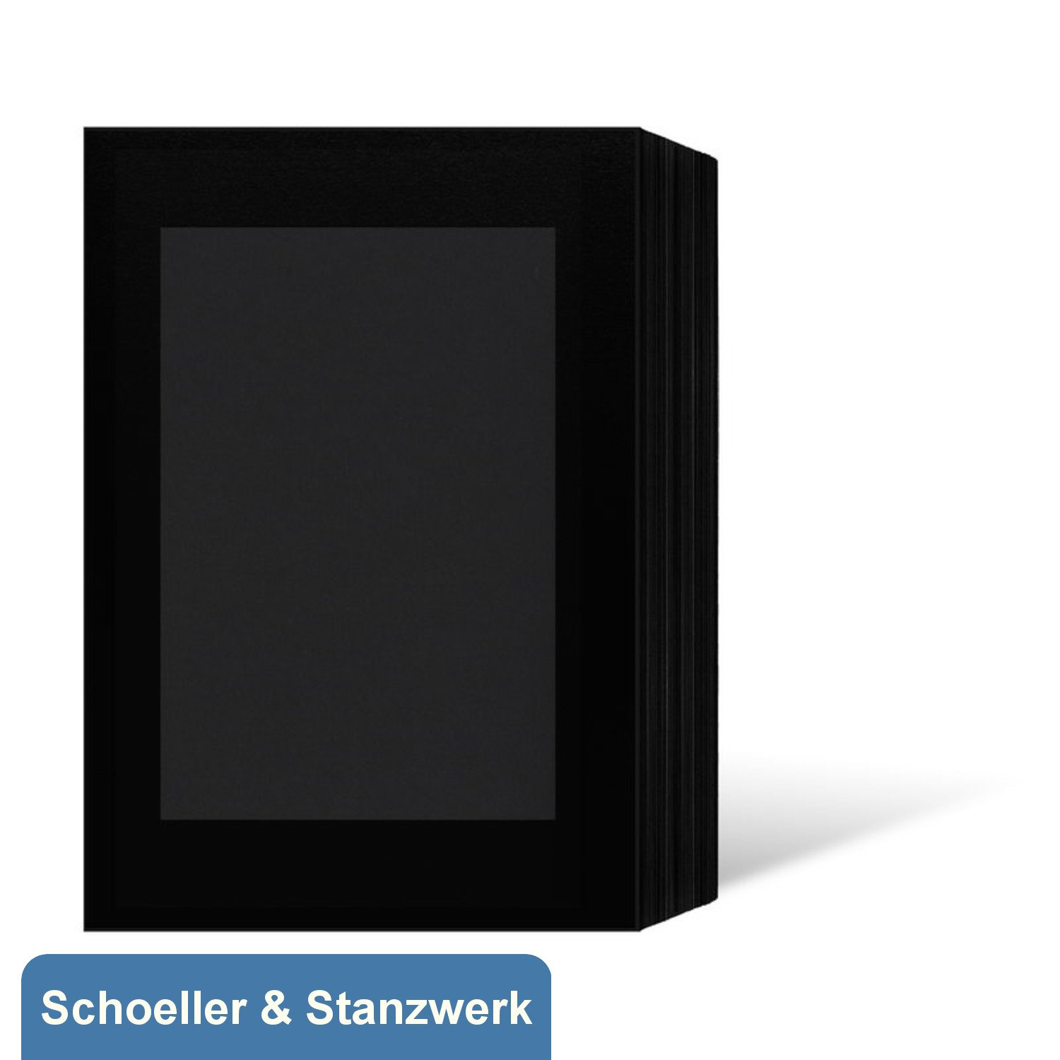 Schoeller & Stanzwerk© - 100 Stück Endlosleporellos für 10x15 cm Fotos Hochformat - schwarz ohne Rand