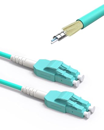 Armored Fiber Patch Cable LC to LC, OM3 Uniboot - 60M/200FT 1pack for SFP+ Transceivers 10GB 50/125m LSZH