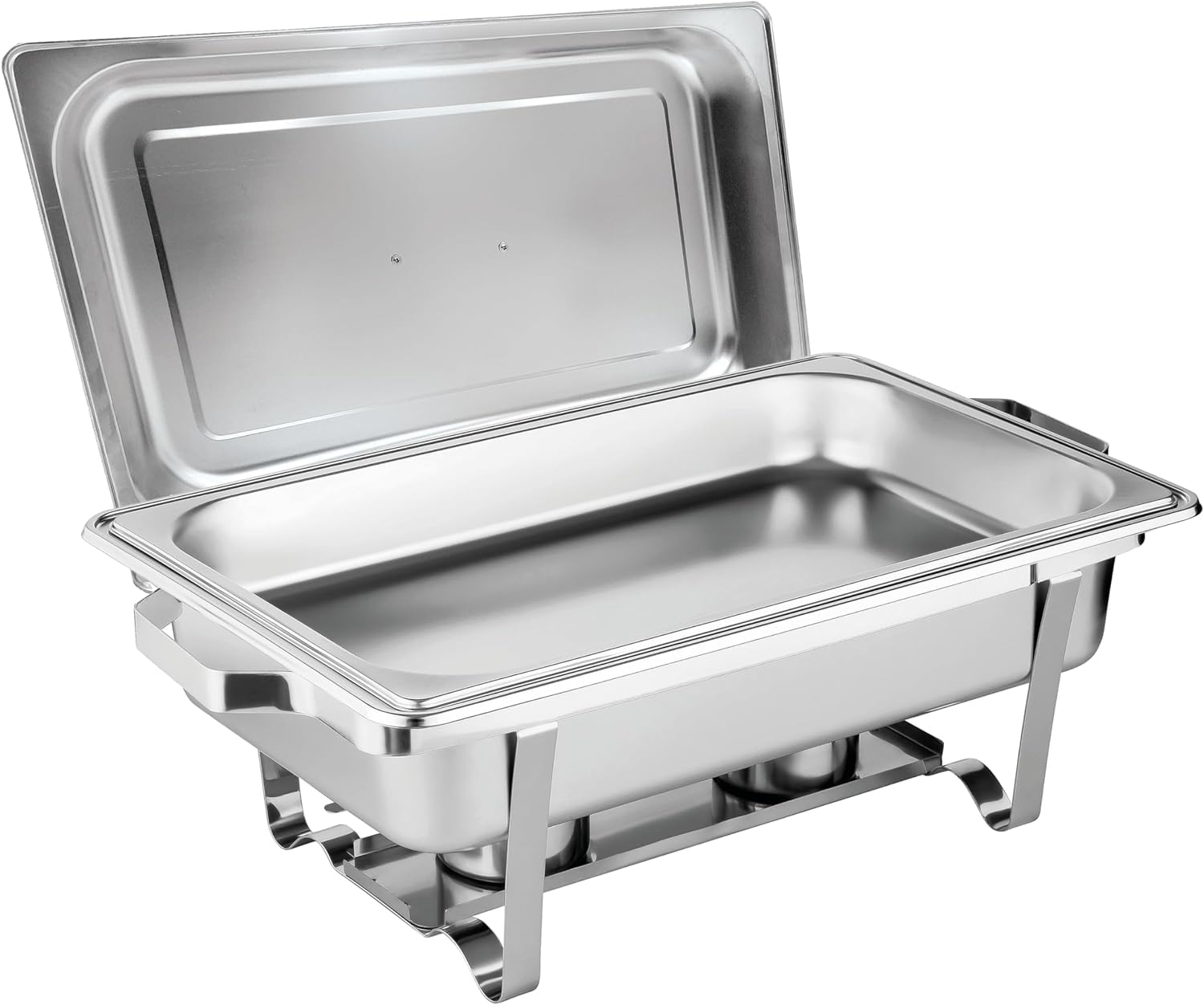 Morleos Speisewärmer Chafing-Dish 1X 1/1 GN 65 mm aus Edelstahl Warmhaltebehälter Essen Wärmebehälter für Speisen Buffetwärmer Event Catering-Zubehör Buffet