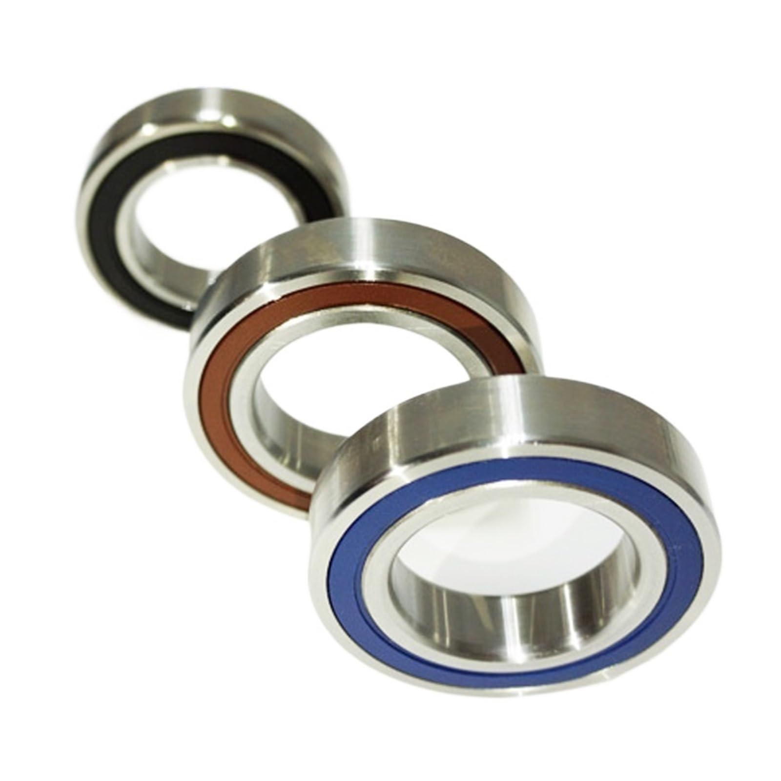 CJKXPZMH 1pcs 7002 7002C 2RZ HQ1 P4 15x32x9 Sealed Angular Contact Bearings Spindle Bearings ABEC-7 SI3N4 Ceramic Ball