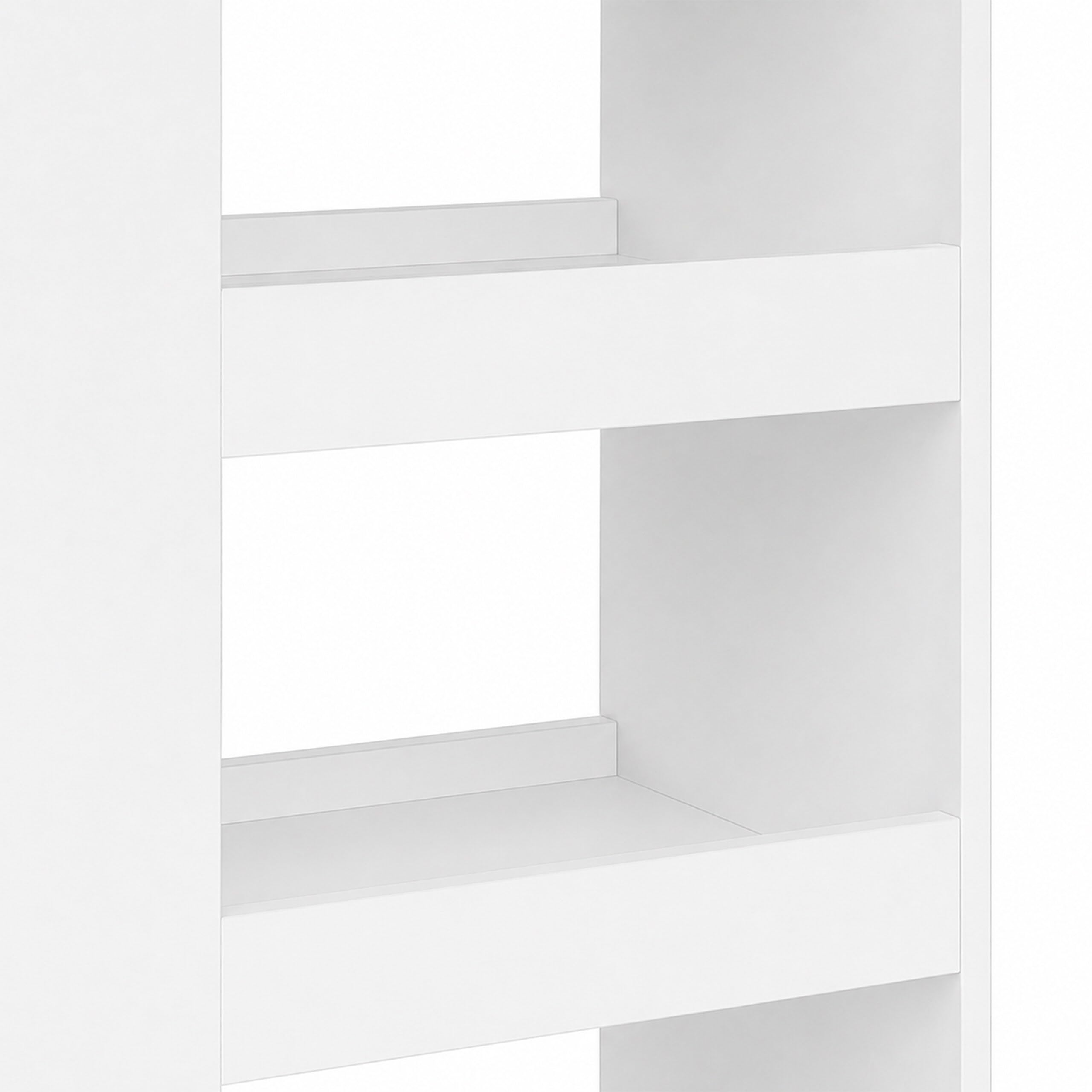 Relaxdays Carrito de nicho, Altura 85 x 18 x 60 cm, estantería Estrecha para baño y Cocina, 4 Niveles, con Ruedas, Aspecto de Madera, Color Blanco