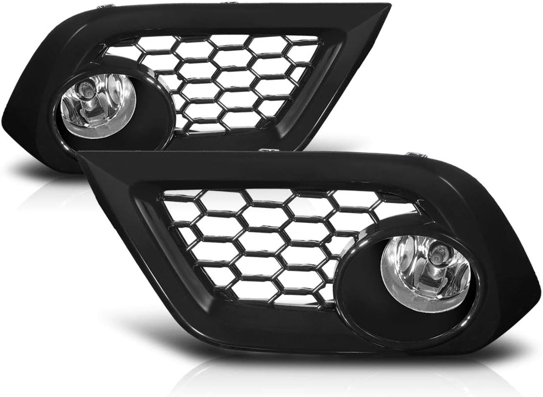 Front Bumper Fog Lights+Bezel+Switch+Wiring Compatible with 16-18 Scion Toyota Corolla Im,Clear Lens
