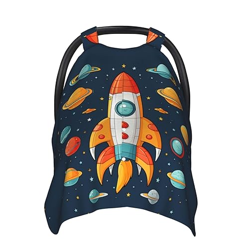 Baby Car Seat Canopy Cover for Mom, Soft Breathable Nursing Breastfeeding Covers Multi Use Stroller Sun Shade Newborn Shower GiftRocket Clipart