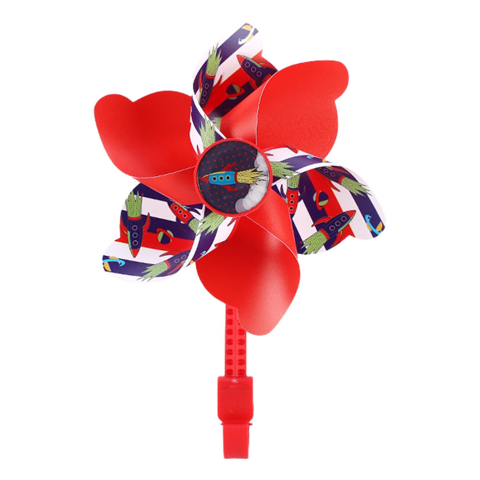 Yiju Kids Bicycle Handlebar Windmill Flower for Most Bikes, Long Pole Rocket