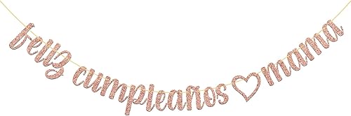 Cartel de Feliz Cumpleaños con texto en inglés "Mama Mom", decoración para fiesta de cumpleaños de mamá, decoración de fiesta de cumpleaños con