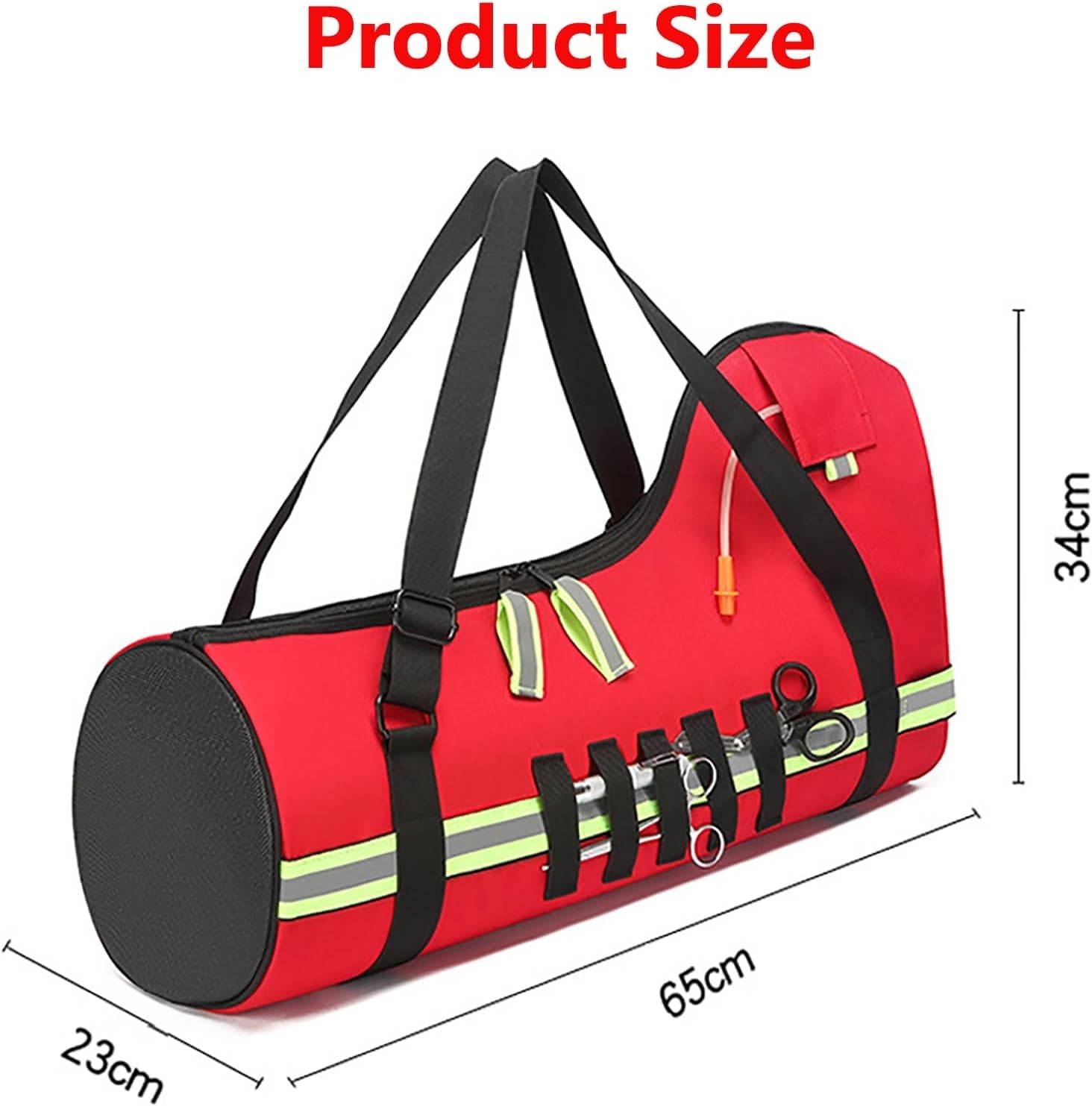Kit de primeros auxilios, bolsa de primeros auxilios de gran capacidad, bolsa portátil de oxígeno para traumas al aire libre, bolsa vacía de lona médica de emergencia con compartimentos grandes, Red
