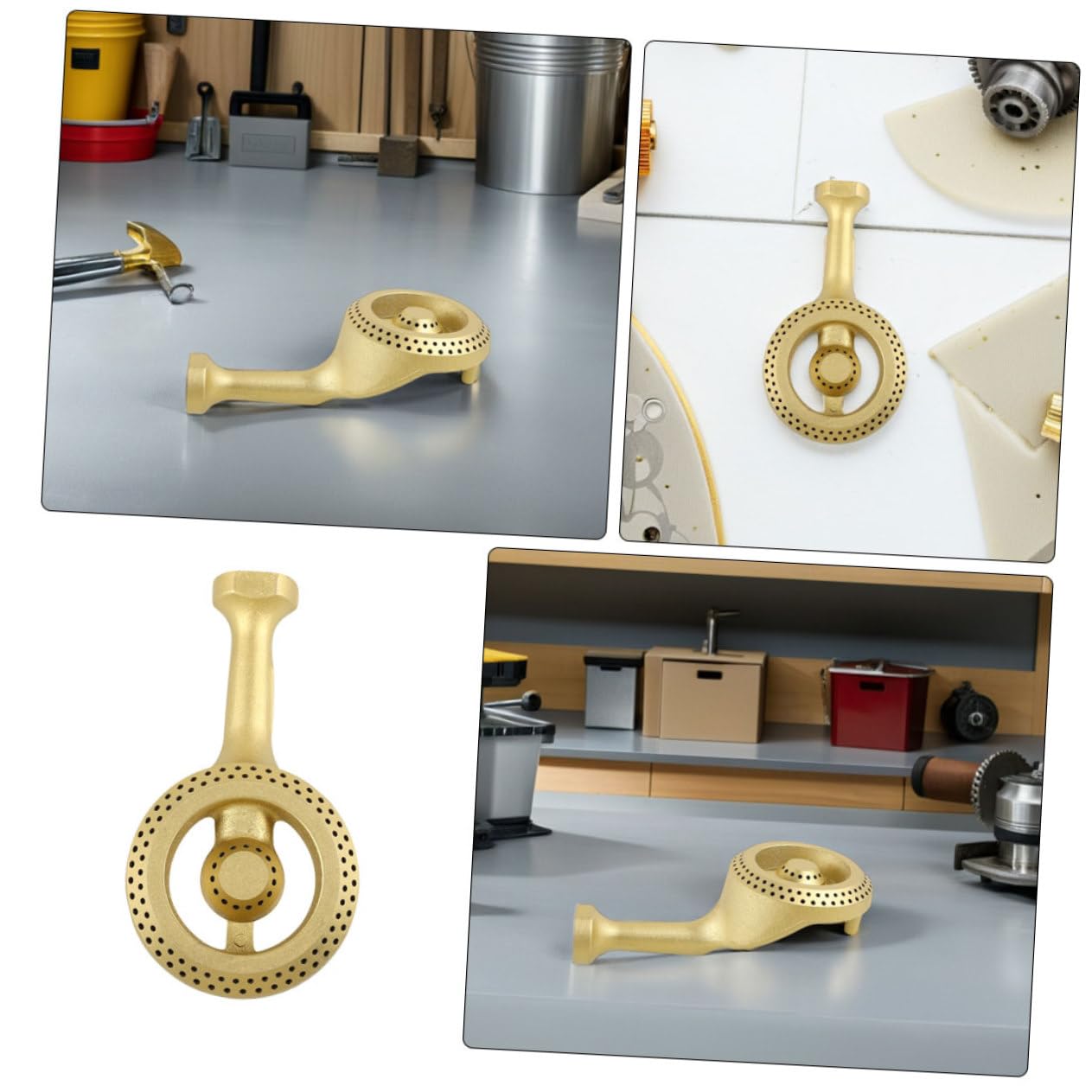 SHINEOFI 2 Piezas Cabezal para Hornillo de Gas de Cocina Tapas de Quemador de Hierro Fundido Resistente y Fácil de Limpiar para Fogones y Cocinillas Domésticas