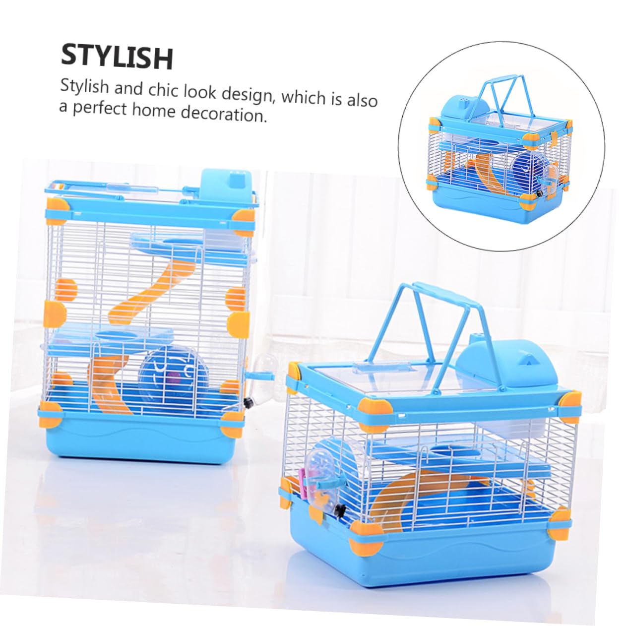 Beavorty Casa para Hámster Jaula Tipo Villa con Material Resistente Diseño Elegante para Mascotas