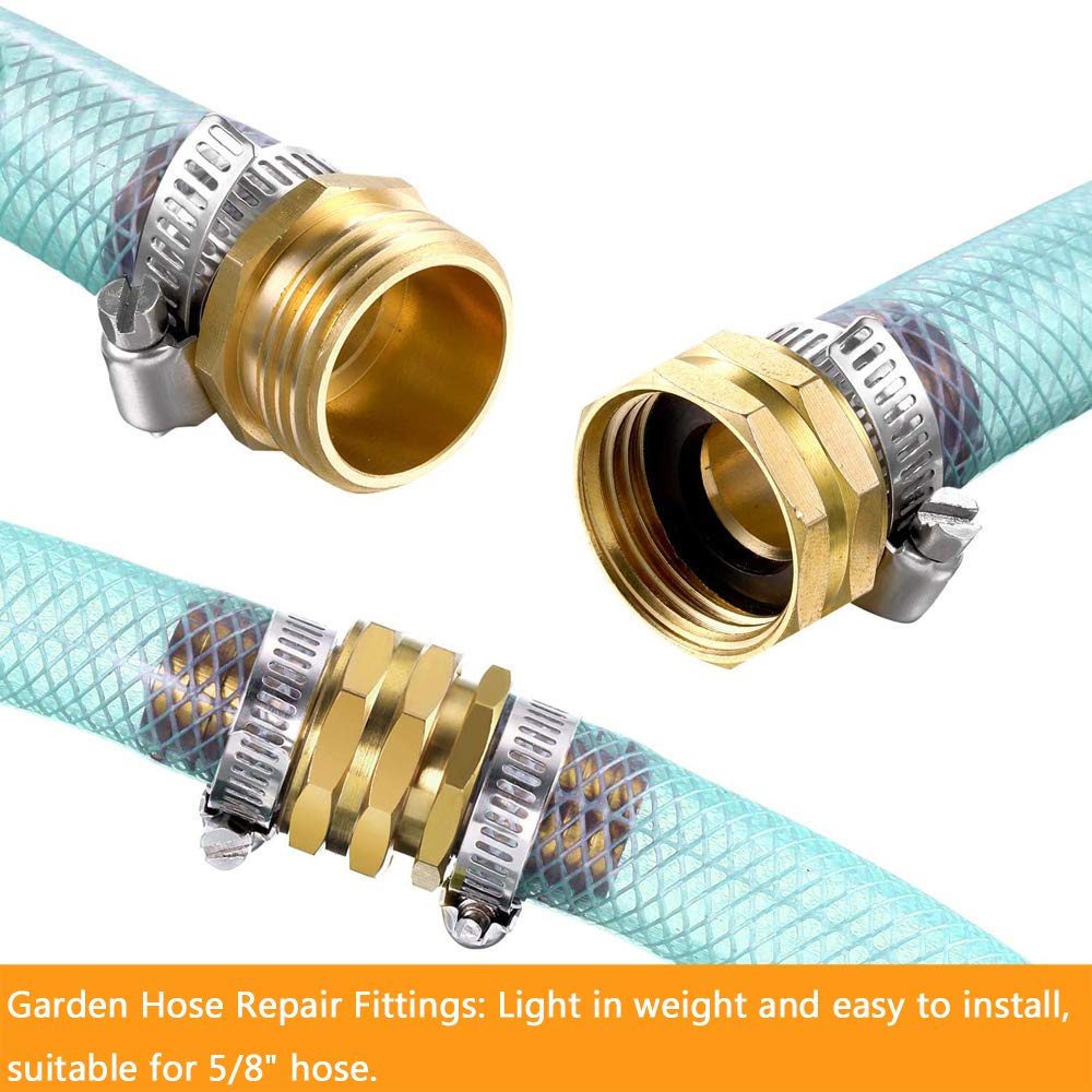Kit di riparazione per tubo da giardino, 4 pezzi maschio + 4 pezzi femmina)