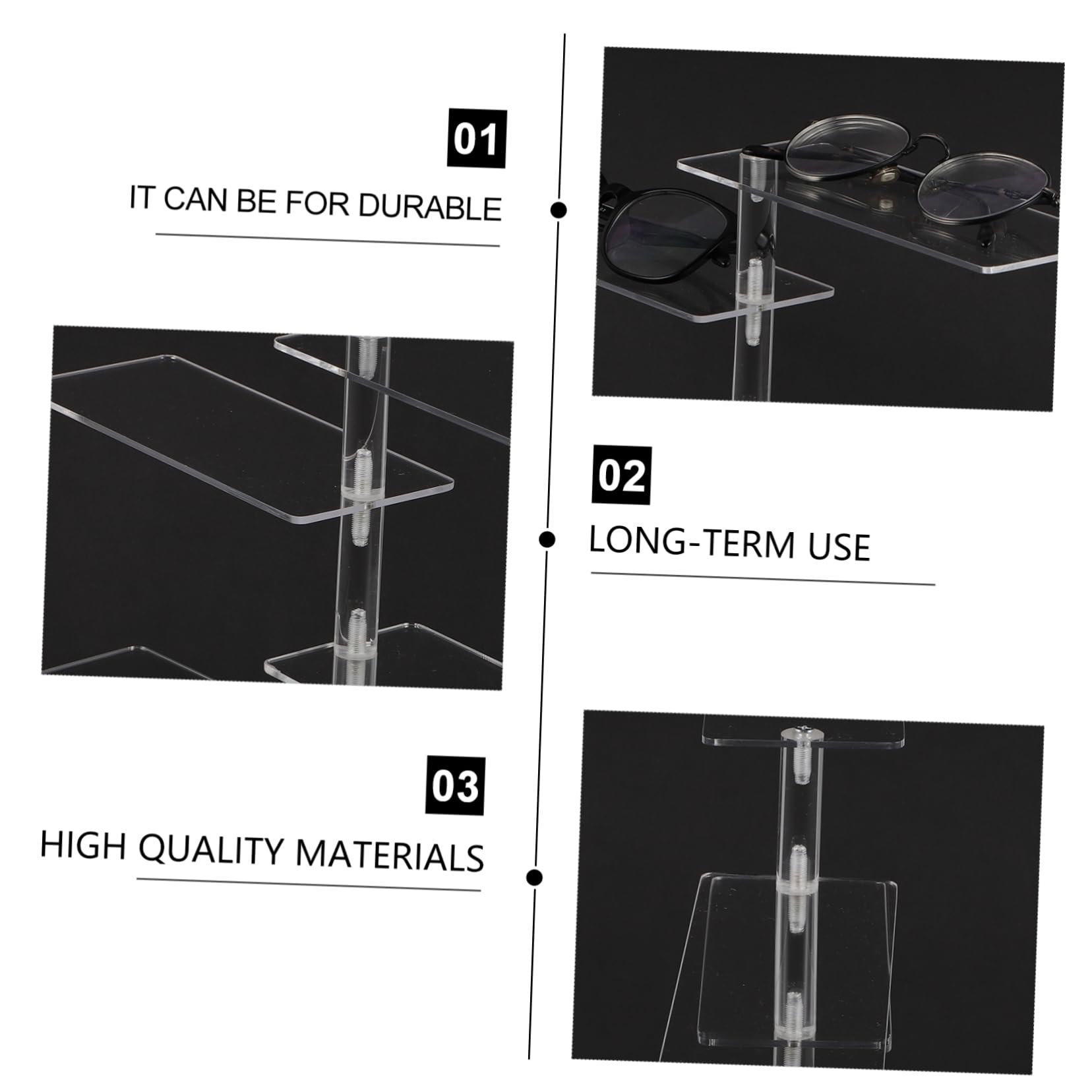 Ciieeo Elegant Acrylic Display Stand Glasses Rack Jewelry Prop Display for Sunglasses Bracelet Holder Home Decor Accessory