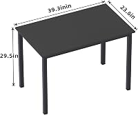 sogesfurniture számítógép íróasztal iroda asztal sötétszürke 100x60x75 vagy 120x60x75 cm PC asztal 3