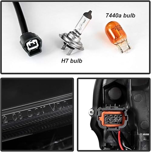 Miniatura 4 de ACANII - Para 2010-2013 Infiniti G37 11-12 G25 Q40 4 puertas Sedan negro humo con tubo LED señal secuencial DRL faros