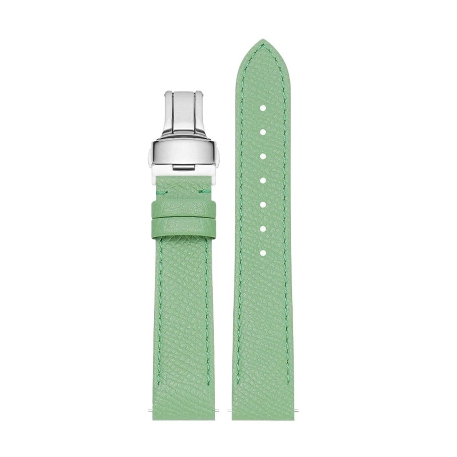 Estilo 15.5 17. Correa de cuero de vaca de 19 mm compatible con pulsera de reloj de piel de becerro de liberación rápida Cartier Dumont Hebilla de acero