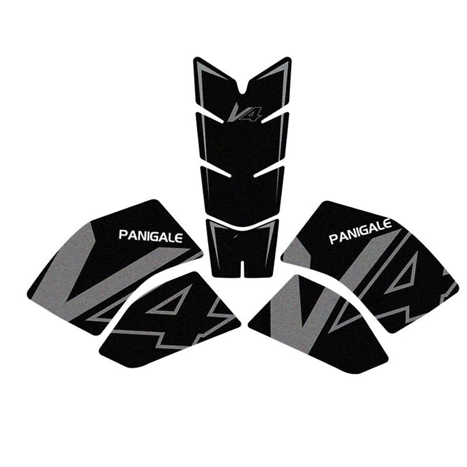 Motorcycle Body Fairing Stickers Fuel Tank Pads Throttle Knee Pads Grip Stickers for Ducati for Panigale V4 V4S(Style 2)