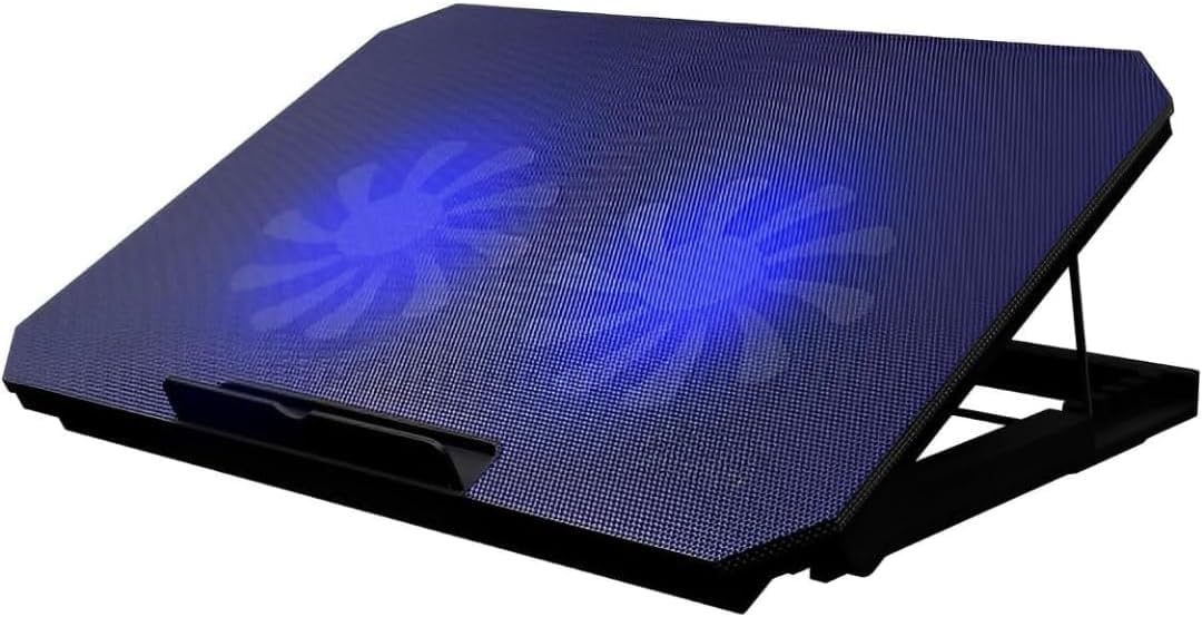 Base para Notebook com Cooler Duplo, Ergonômico Inclinação, Suporte Ajustável com 2