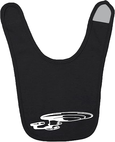 Vista 17 de The Next Generation - Trekkie Baby Onesie - Sombrero - Manta - Combinaciones de paquetes de baberos Tela negra/diseño dorado