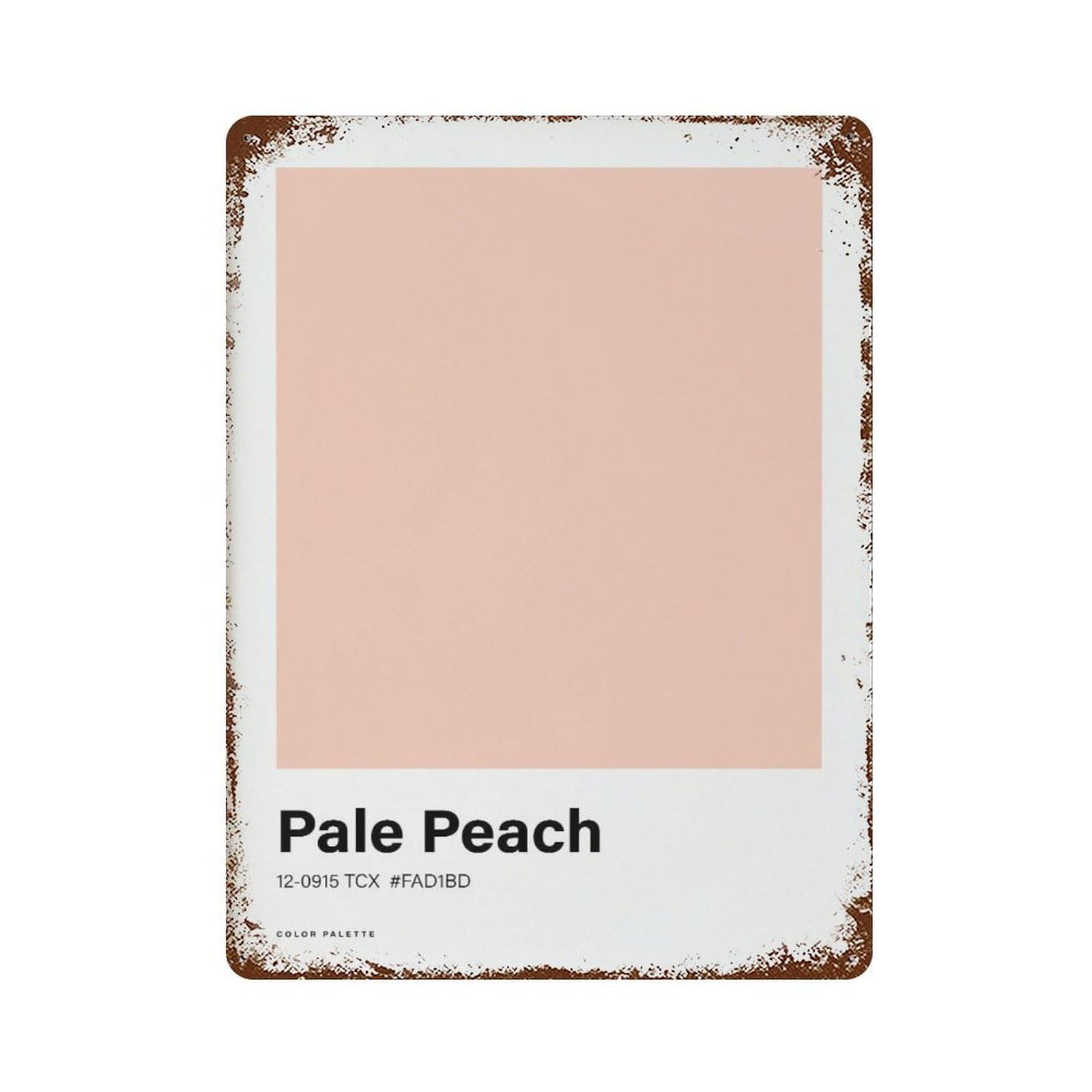 xiaoxiaoshen Pale Peach Color Palette Minimalist Nordic Wall Decor Art Metal Tin Poster Modern Home Decor Art Home Bar Shop Decorations Vintage Sign 40x30cm