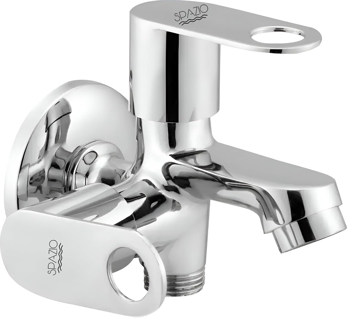 Spazio ORNAMIX Series Brass 2 Way Bib Cock | 2 in 1 Tap (Pack of 1) for