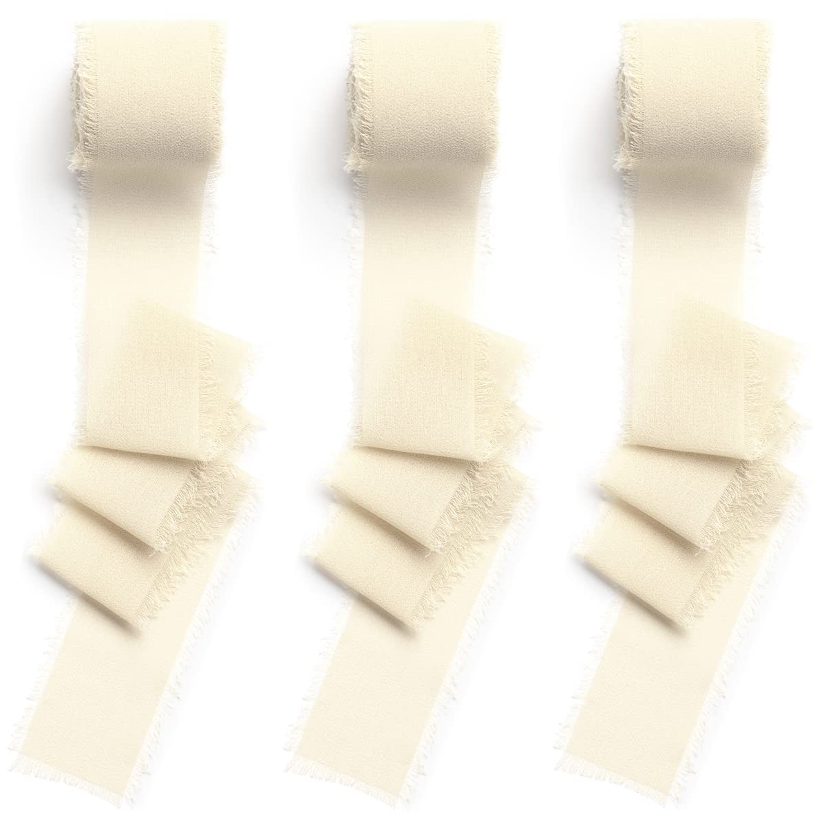 CHUQING Geschenkband Hochzeit Chiffonband Schleifenband Stoffband | Leichtes Chiffonband mit Fransen als Geschenkband und Schleifenband für Hochzeit, Blumenstrauß und Geschenkverpackung