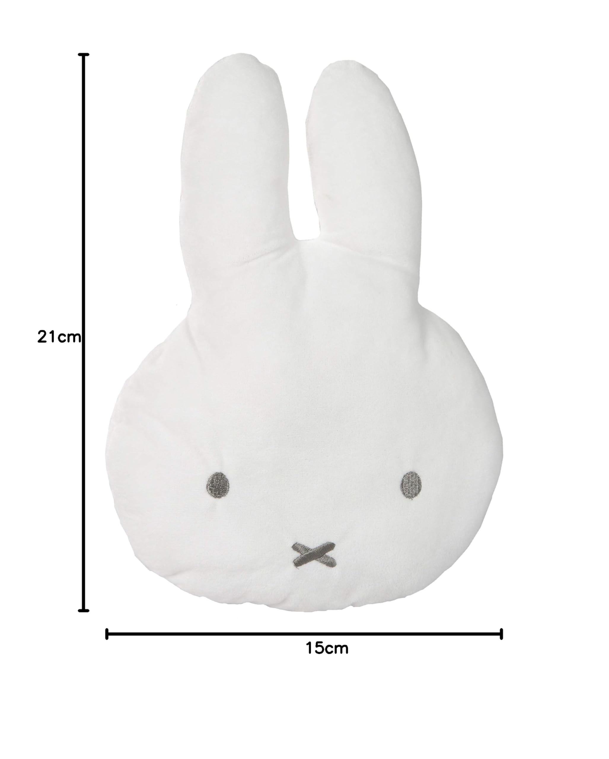 roba Poduszka ozdobna miffy do pokoju dziecięcego - Poduszka do przytulania i tulenia z twarzą królika - Miękki polarowy plusz