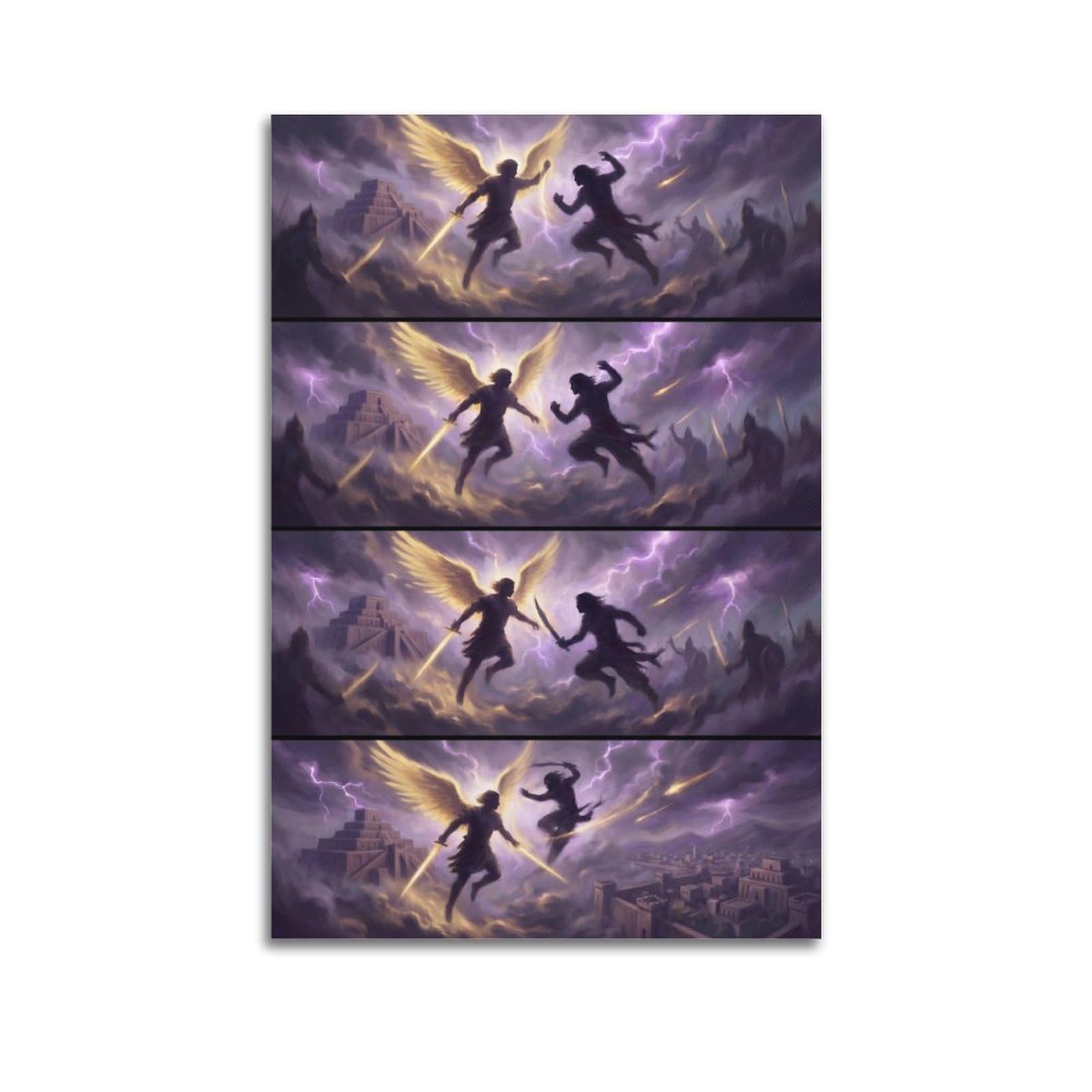 OKNGB Archangel Gabriel Poster Prince of Persia Heavenly Battle Decorative Painting Canvas Art Picture 24x36inch(60x90cm)