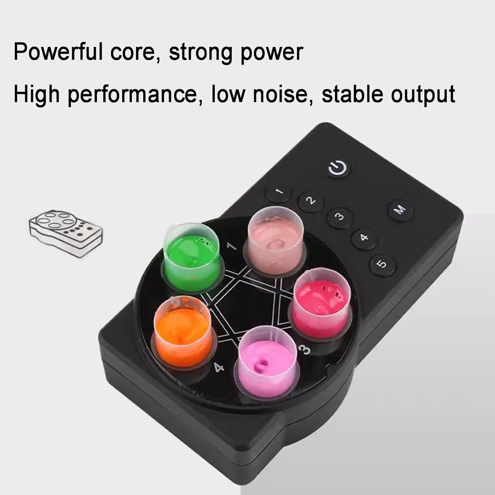 Mezclador automático de pintura con tazas medidoras y varillas magnéticas, engranaje ajustable, mezclador recargable para tinta, pigmentos y uso en laboratorio