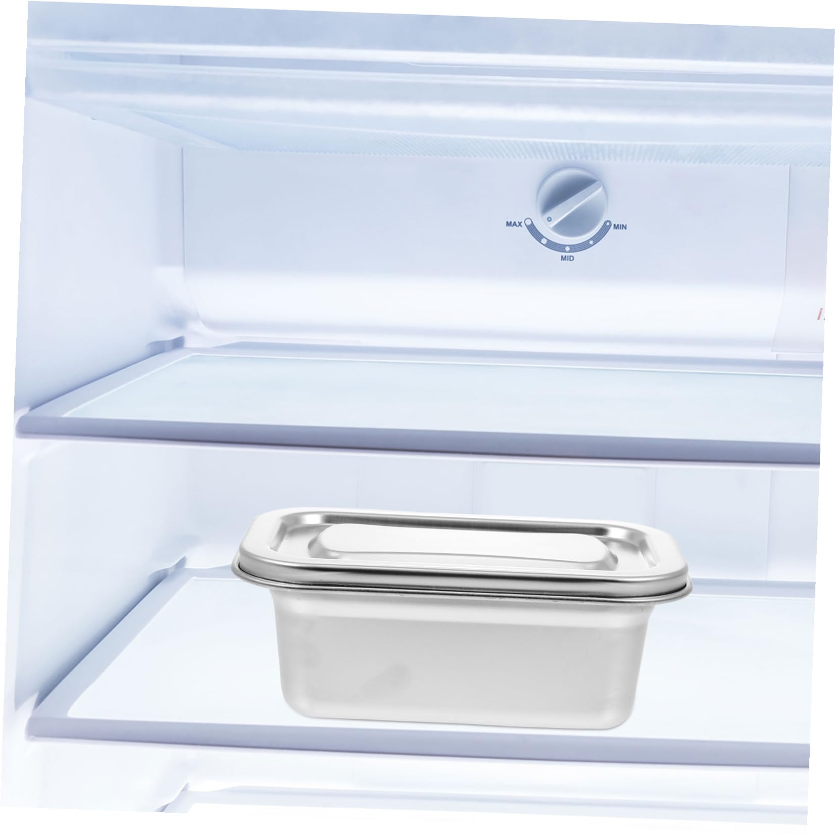Contenitore Per Gelato Domestico in Acciaio Inossidabile 304, Scatola Per Frigorifero Compatta Coperchio Sigillante, Accessorio Per La Casa Adatto a Famiglia, Lavoro e Picnic