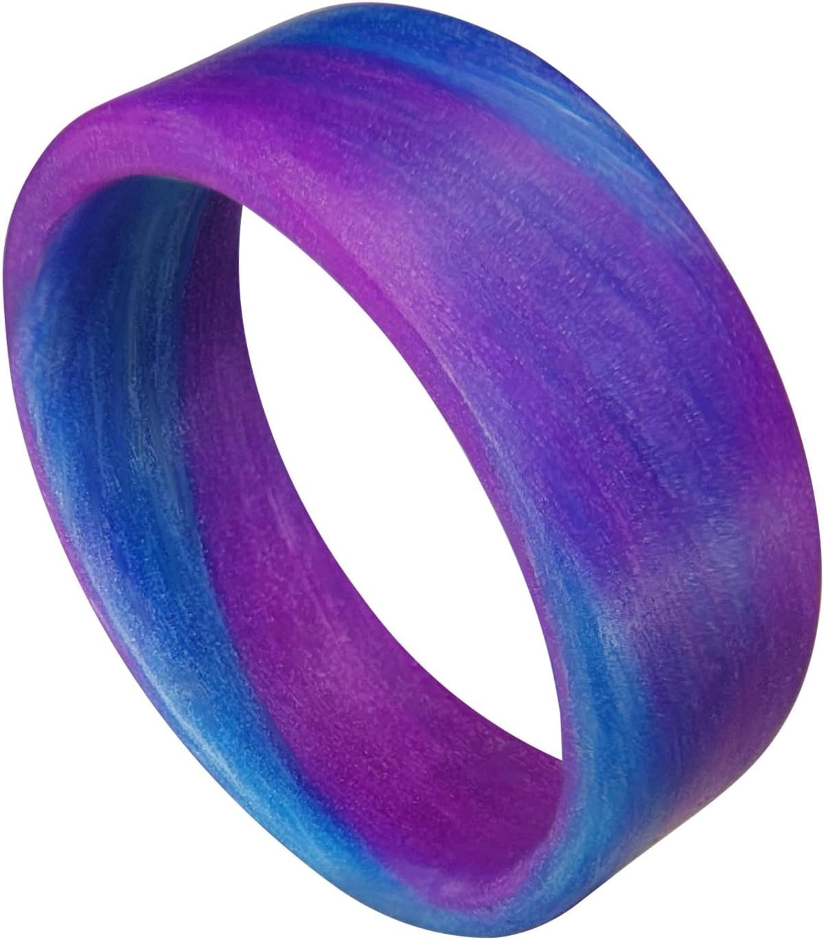 Purple and Blue Glow in the Dark Ring | Handmade Wedding Band