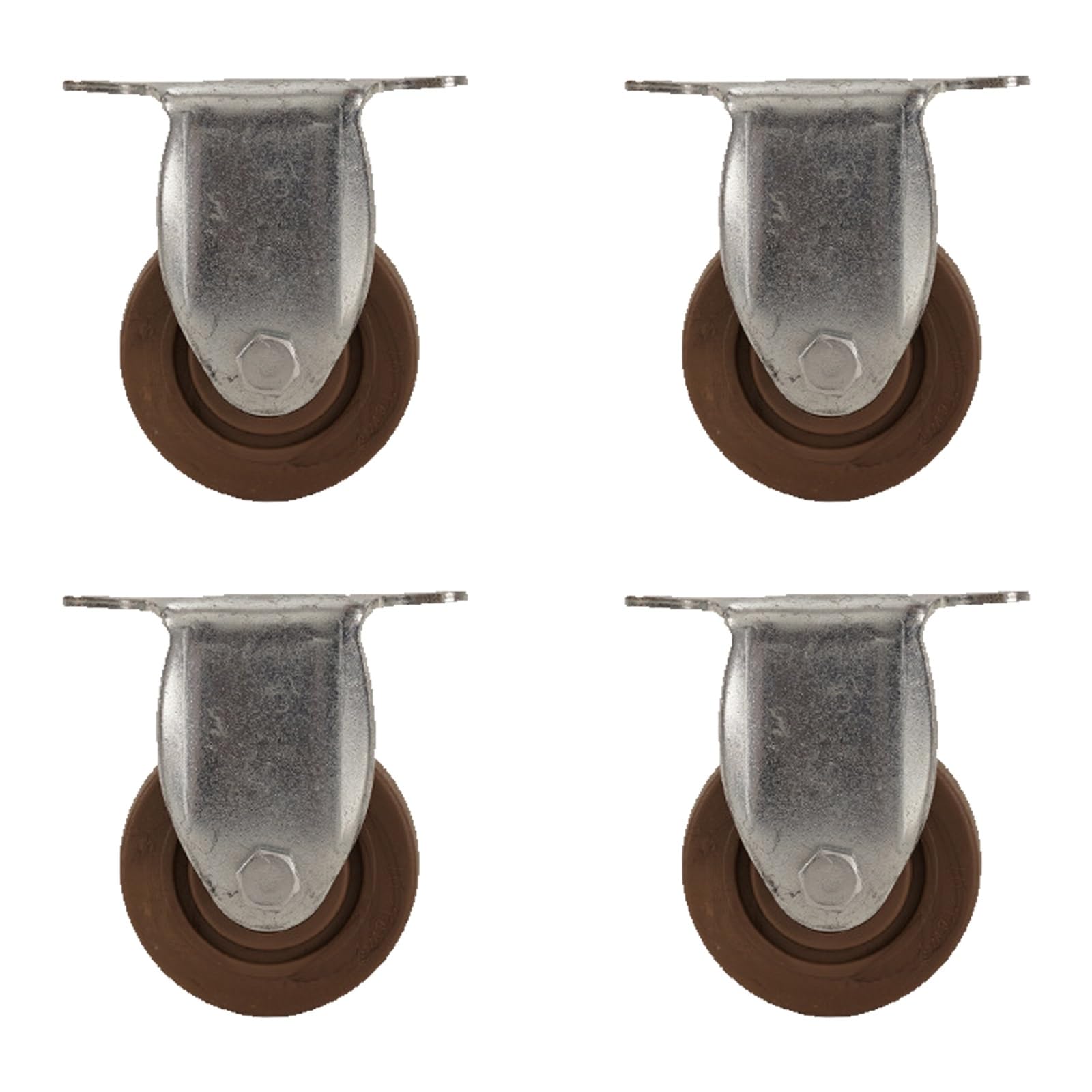 roulettes pivotantes, pour Pieds de Meubles, pour étagères métalliques, Jeux de roulettes 4, roulettes Robustes, roulettes pivotantes à Plaque avec Frein, qualité Industrielle (Roue Fixe, 3