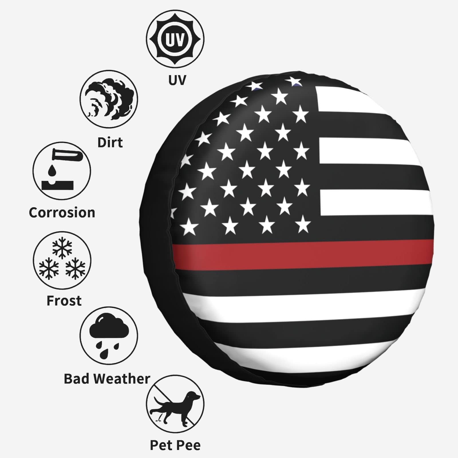 Protezione Pneumatico Copertura Ruota Di Scorta Tire Cover Central - Bandiera Americana Per SUV E Jeep Accessorio Auto Americano