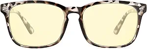 TIJN Gaming Glasses Blue Light Blocking Glasses for Women Men Nerd Eyeglasses Anti Eyestrain Anti UV Glare (Transparent(Gaming Glasses))