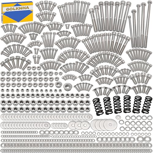 GOLKNHA 673 PCS 304 Stainless Steel Bolt & Screw Kit for Yamaha Banshee YFZ350 YFZ 350 ATV Fasteners for Complete Maintenance