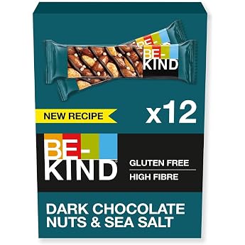 Be Kind Dark Chocolate Nuts & Sea Salt Nut Bar Pack of 12 12 x 40 g