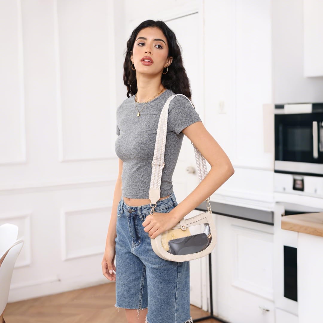 Clear Purses for Women Stadium Crossbody Clear Bag for Stadium Events, See Through Bags for Concerts, Travel - Image 2