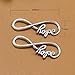 ALIMITOPIA 40pcs Infinity Hope Symbol Connectors Charms Pendants for DIY Necklace Bracelet Jewelry Making Accessories(Antique Silver)